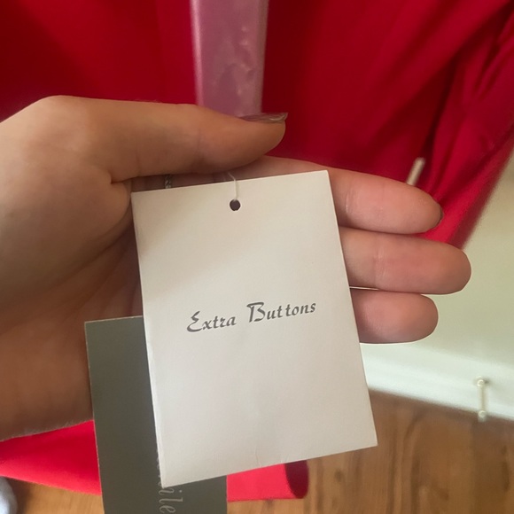 VINTAGE Lipstick Frill Wrap Jacket Blouse - Picture 6 of 8